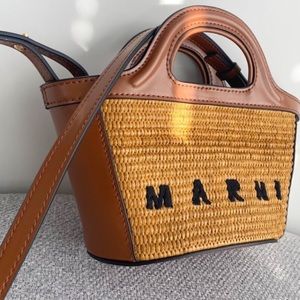 Marni raffia mini tote bag